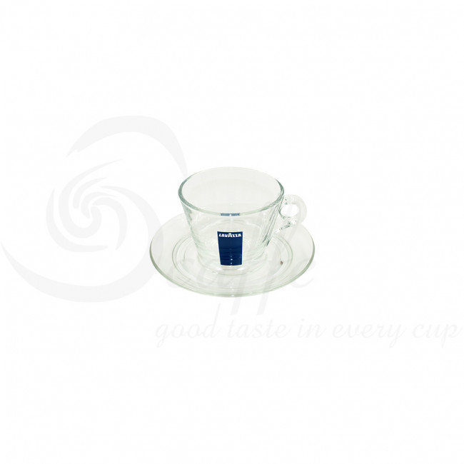 Set Cesti si Farfurii Sticla Cappuccino Lavazza, 6 buc