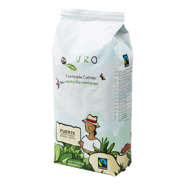 Cafea boabe, Puro Fairtrade Fuerte 1 kg