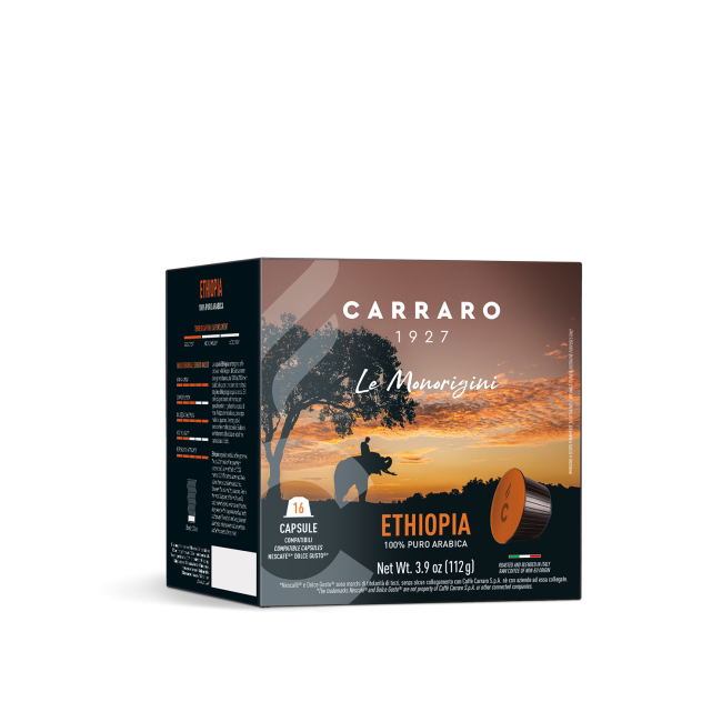 Capsule cafea Carraro Dolce Gusto, Monorigine Ethiopia 16 buc