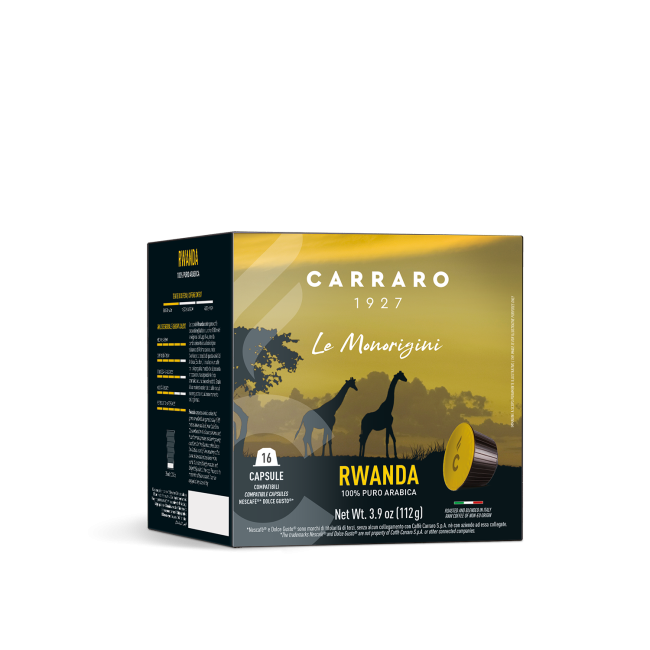 Capsule cafea Carraro Dolce Gusto, Monorigine Rwanda 16 buc
