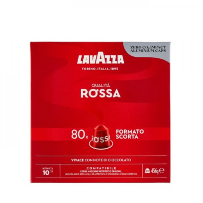 Capsule Cafea Lavazza Qualita Rossa compatibile Nespresso 80 buc