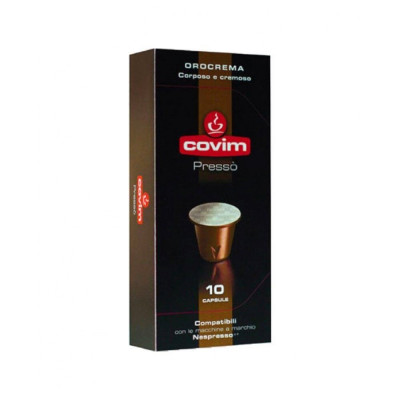 Capsule Cafea Covim, 10 buc Orocrema Presso