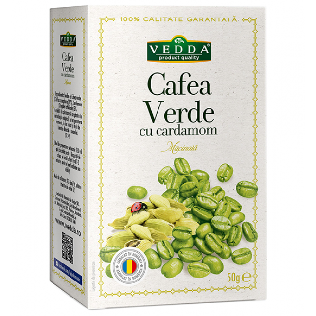 Cafea Verde cu Cardamon 50 g
