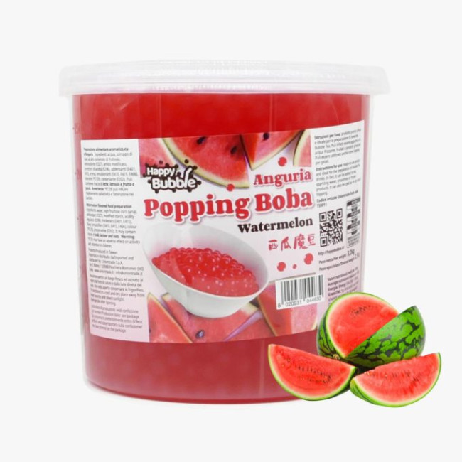 BUBBLE TEA CU AROMĂ DE PEPENE ROSU – 3,2 KG